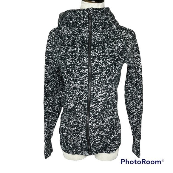 Lululemon Scuba Hoodie IV Iced Wave White Black Size 4 - Picture 1 of 8